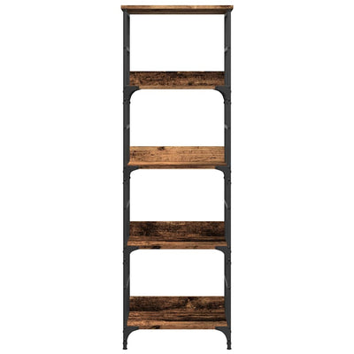 Vanha puu kirjakaappi Ohanes 50x33x153cm (suunniteltu puu)