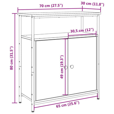 Senkki käsityöläinen tammi 70x30x80 cm tekninen puu