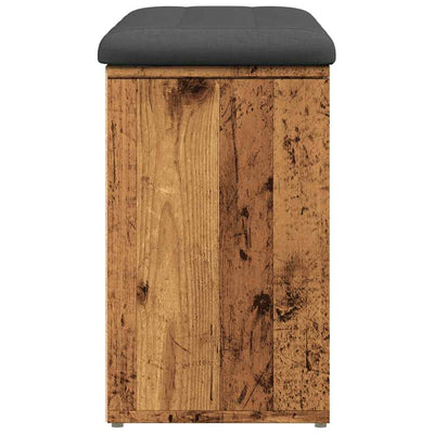 Kenkien säilytyspenkki vanhaa puuta 82x32x50 cm lastulevy
