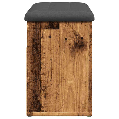 Vanha puu kenkien säilytyspenkki Elder 82x32x45,5cm (lastulevy)