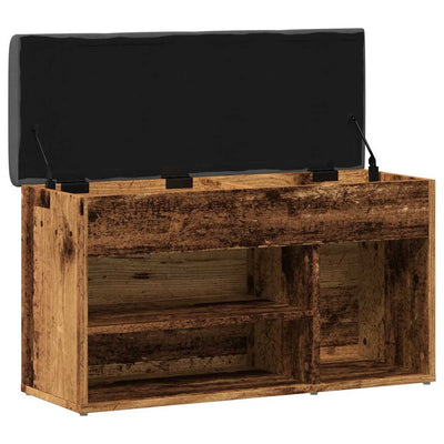Kenkien säilytyspenkki vanhaa puuta 82x32x45,5 cm lastulevy