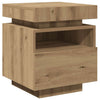 yöpöytäkaappi LED-valoilla Artisan Oak 40x39x48,5 cm