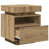 yöpöytäkaappi LED-valoilla Artisan Oak 40x39x48,5 cm
