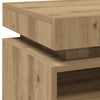 yöpöytäkaappi LED-valoilla Artisan Oak 40x39x48,5 cm