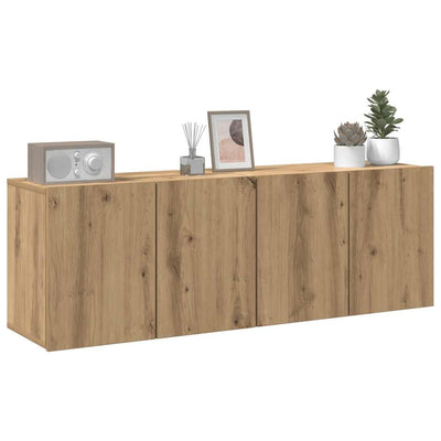 Artesaani tammi tv-kaapit seinäkiinnitettävä Kincsnicom 60x30x41cm (2 kpl)