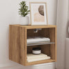 TV-seinäkaappi LED-valoilla Artisan Oak 30x28,5x30 cm