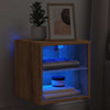 TV-seinäkaappi LED-valoilla Artisan Oak 30x28,5x30 cm