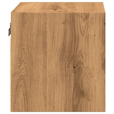 TV-seinäkaappi LED-valoilla Artisan Oak 30x28,5x30 cm
