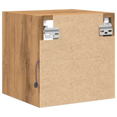 TV-seinäkaappi LED-valoilla Artisan Oak 30x28,5x30 cm