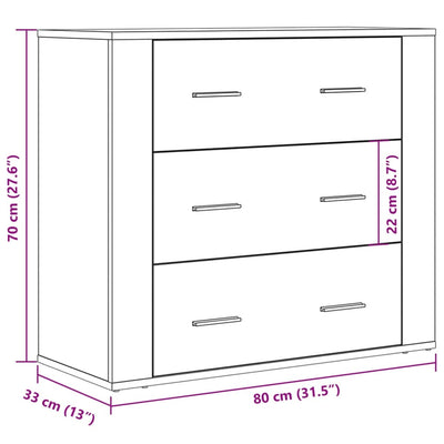 Vanha puu senkki Steliana 80x33x70cm (puinen)