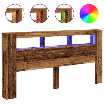 Sängynpääty led-valot Dionisios 200x18,5x103,5cm (puinen)