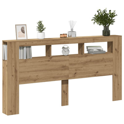 Artesaani tammi sängynpääty led-valoilla Dionisios 200x18,5x103,5cm (puu)