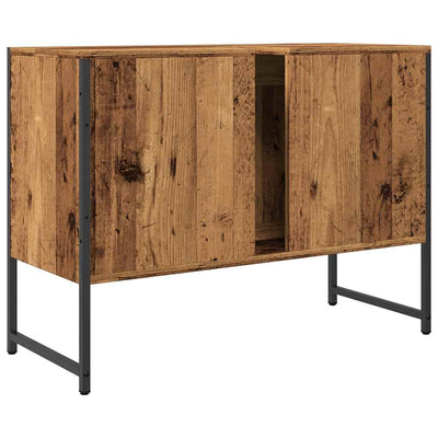 Kylpyhuoneen pesuallaskaappi vanha puu 80x33x60 cm tekninen puu
