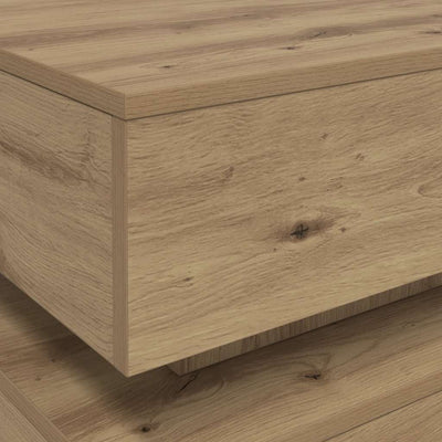 Artesaani tammi sohvapöytä led-valoilla Celestina 90x50x40cm