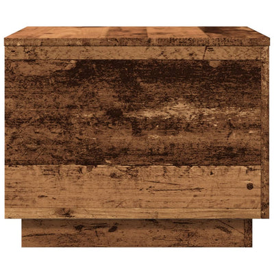 Vanha puu sohvapöytä led-valoilla Hantz 50x50x40cm