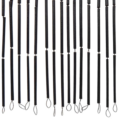 Tummanharmaa hyönteisoviverho Petcov 56x185cm (bambu)