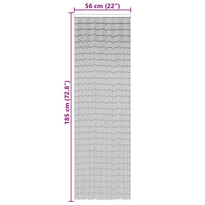 Tummanharmaa hyönteisoviverho Petcov 56x185cm (bambu)