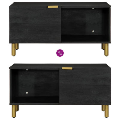 Musta sohvapöytä Crisanda 80x50x40cm (puinen)