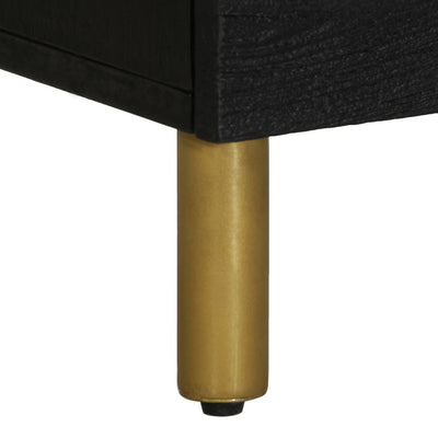 Musta yöpöytä Nistoras 50x33x62cm (puinen)