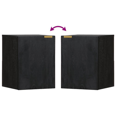 Musta kylpyhuoneen ripustuskaappi Fenvronia 38x33x48cm (puinen)