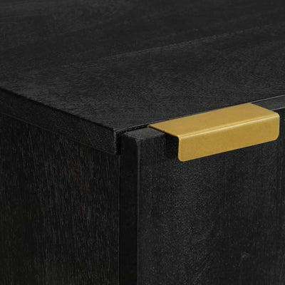 Musta kylpyhuoneen ripustuskaappi Fenvronia 38x33x48cm (puinen)