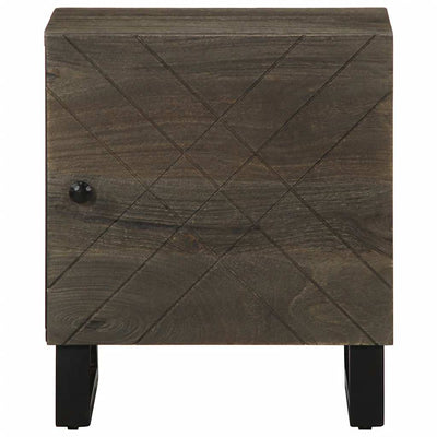 Yöpöydät 2 kpl musta 40x33x46 cm täysi mangopuu