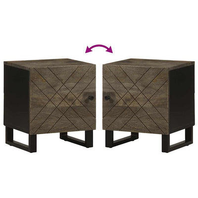 Musta yöpöydät Bairam 40x33x46cm (2 kpl mangopuu)