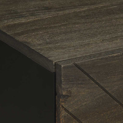 Musta yöpöydät Bairam 40x33x46cm (2 kpl mangopuu)