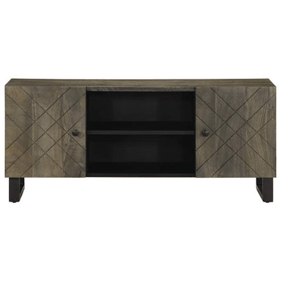 TV-taso musta 105x33x46 cm täysi mangopuu