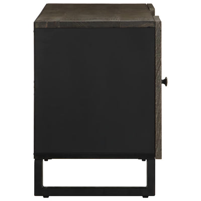 TV-taso musta 105x33x46 cm täysi mangopuu