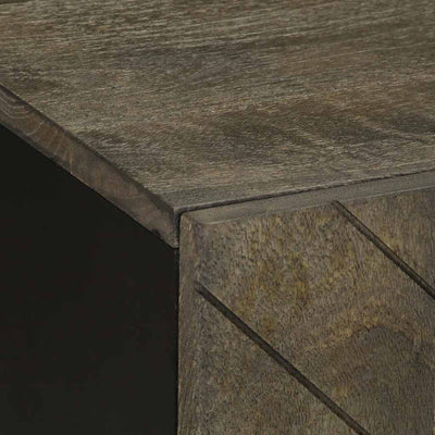 TV-taso musta 105x33x46 cm täysi mangopuu
