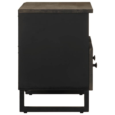 TV-taso musta 70x33x46 cm täysi mangopuu