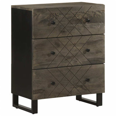 Senkki musta 60x33x75 cm täysi mangopuu