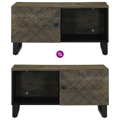 Musta sohvapöytä Latrina 80x50x40cm (mangopuu)