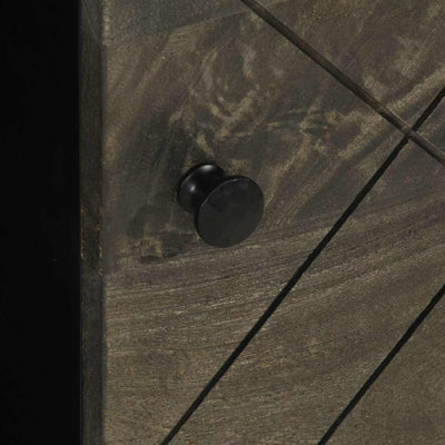 Musta sohvapöytä Latrina 80x50x40cm (mangopuu)