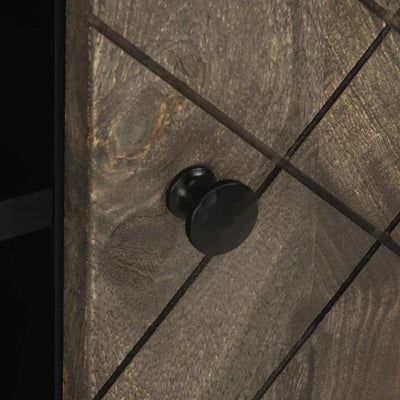 Musta tv-taso Haylee 80x33x46cm (mangopuu)