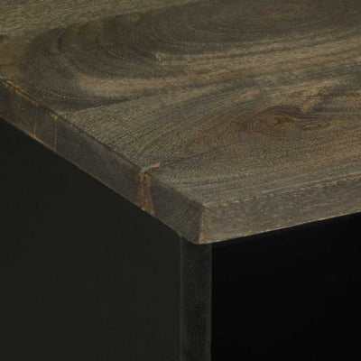 TV-taso musta 100x33x46 cm täysi mangopuu