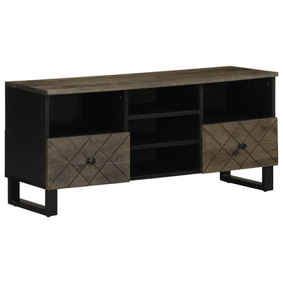 TV-taso musta 100x33x46 cm täysi mangopuu
