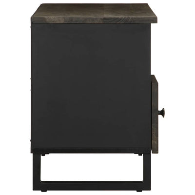 TV-taso musta 100x33x46 cm täysi mangopuu