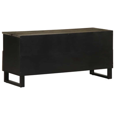 TV-taso musta 100x33x46 cm täysi mangopuu