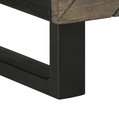 TV-taso musta 100x33x46 cm täysi mangopuu