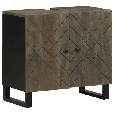 Allaskaappi musta 62x33x58 cm massiivipuu mango