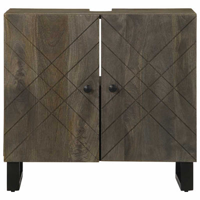 Allaskaappi musta 62x33x58 cm massiivipuu mango