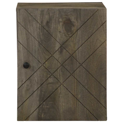 Musta seinään kiinnitettävä kylpyhuonekaappi Zhe 38x33x48cm