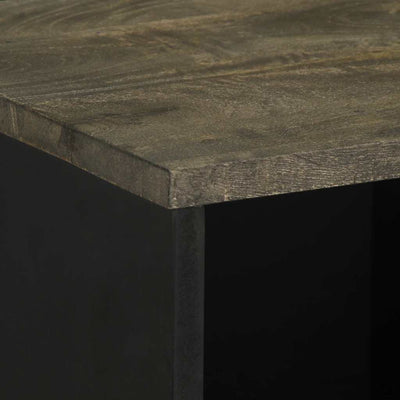 Senkki musta 80x33x75 cm täysi mangopuu