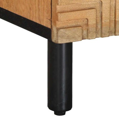 Ruskea yöpöytäkaappi Cercelus 40x33x46cm (massiivipuu mango)