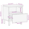 Yöpöytäkaapit 2 kpl Ruskea 40x33x46 cm Massiivipuu Mango