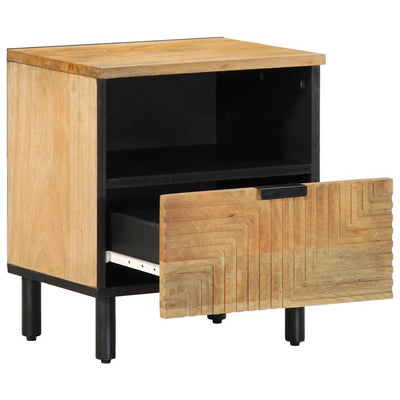 Yöpöytäkaapit 2 kpl Ruskea 40x33x46 cm Massiivipuu Mango