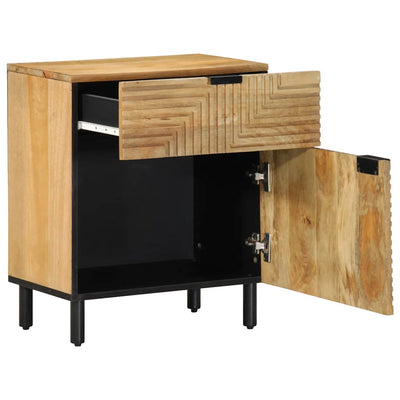 Ruskea yöpöytäkaappi Ginno 50x33x60cm (massiivipuu mango)