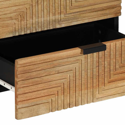 Ruskea yöpöytäkaappi Santis 50x33x60cm (massiivipuu mango)